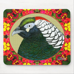 Alfombrilla De Ratón Amherst Pheasant and Flowers