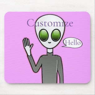 Alfombrilla De Ratón Amigable Waving Alien Thunder_Cove