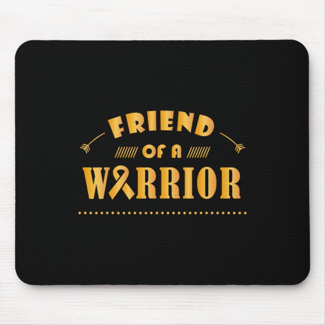 Alfombrilla De Ratón Amigo de la banda de Cáncer Infantil Guerrero (Frente)