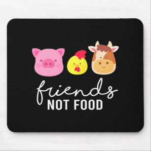 Alfombrilla De Ratón Amigos Cerdo Pollo Vaca No Comida Bio Verduras Ve