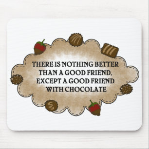 Alfombrilla De Ratón Amigos con el chocolate