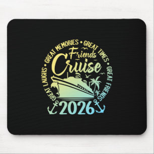 Alfombrilla De Ratón Amigos Crucero 2026 Vacaciones Viaje Navegando Ami