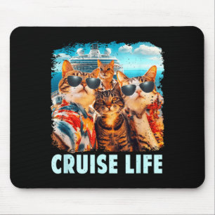 Alfombrilla De Ratón Amigos de crucero divertido gato selfie barco vaca