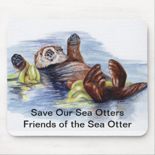 Alfombrilla De Ratón Amigos de la nutria de mar Mousepad