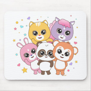 Alfombrilla De Ratón Amigos de los animales vivos y divertidos