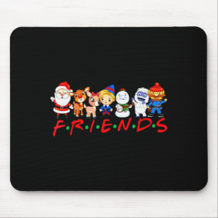Alfombrilla De Ratón Amigos de Navidad Santa Rudolph Muñeco de Nieve Fa