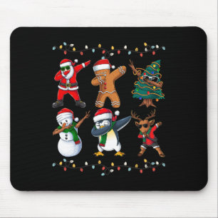 Alfombrilla De Ratón Amigos Elfos de Santa haciendo Dabbing Navidad Chi