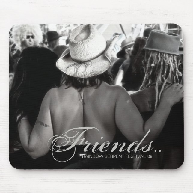 Alfombrilla De Ratón Amigos en el serpiente arcoiris 09 Mousepad (Frente)