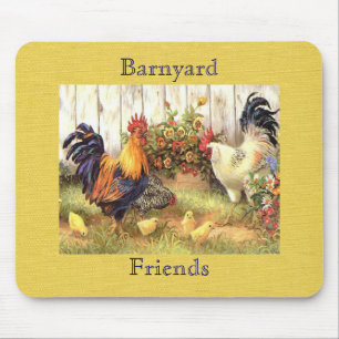 Alfombrilla De Ratón Amigos franceses Mousepad del corral del país