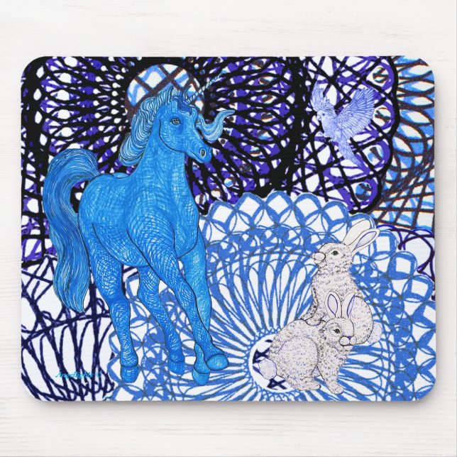 Alfombrilla De Ratón Amigos Unicornio (Frente)