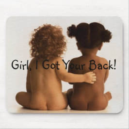 Alfombrilla De Ratón Amistad - Chica, ¡Te Tengo La Espalda!