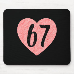 Alfombrilla De Ratón Amo 67 Divertido Me Encanta 67 Cumpleaños Para Hom