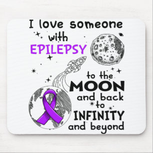 Alfombrilla De Ratón Amo a alguien con conciencia de la epilepsia