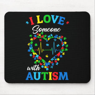 Alfombrilla De Ratón Amo a alguien con conciencia del autismo hombres m