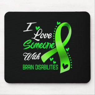 Alfombrilla De Ratón Amo A Alguien Con Discapacidades Cerebrales Concie