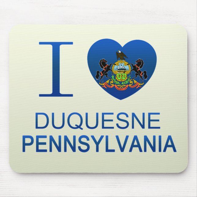 Alfombrilla De Ratón Amo a Duquesne, PA (Frente)