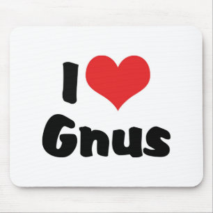Alfombrilla De Ratón Amo a Gnus del Corazón
