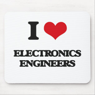 Alfombrilla De Ratón Amo a ingenieros electrónicos