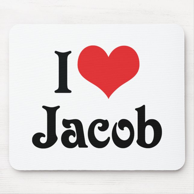 Alfombrilla De Ratón Amo a Jacob (Frente)