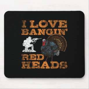 Alfombrilla De Ratón Amo a los amantes de la caza de cabezas rojas de N