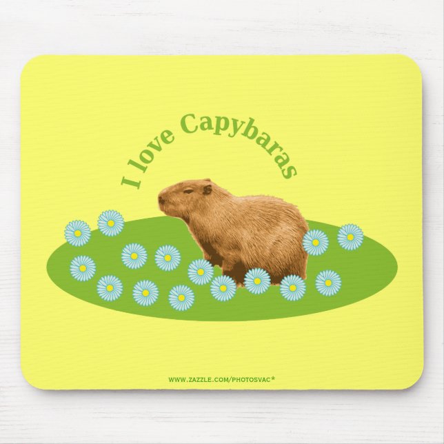 Alfombrilla De Ratón Amo a los carpinchos (Frente)