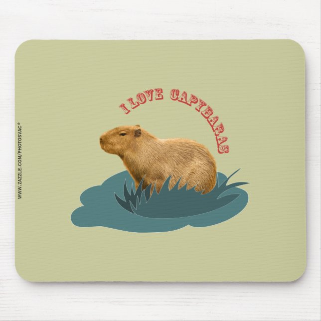 Alfombrilla De Ratón Amo a los carpinchos (Frente)