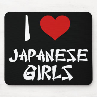 Alfombrilla De Ratón Amo a los Chicas japoneses
