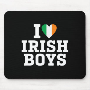 Alfombrilla De Ratón Amo a los chicos irlandeses bandera de Irlanda cor