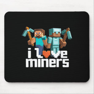 Alfombrilla De Ratón Amo a los Mineros Funny Mining Gamer Xel Ckaxe