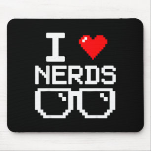Alfombrilla De Ratón Amo a los Nerds Me Encantan los Nerds por Libro de