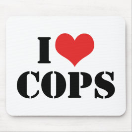 Alfombrilla De Ratón Amo a los Policías