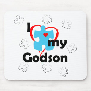 Alfombrilla De Ratón Amo a mi ahijado - autismo