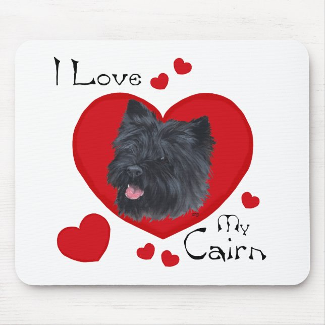 Alfombrilla De Ratón Amo a mi Cairn Terrier (Frente)