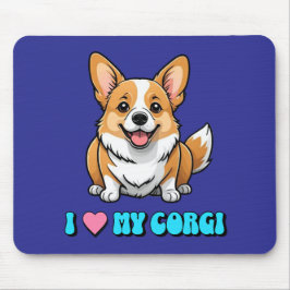 Alfombrilla De Ratón Amo a mi Corgi