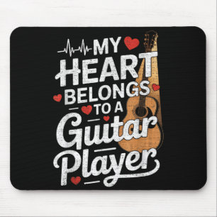 Alfombrilla De Ratón Amo a mi esposo guitarrista esposa divertido