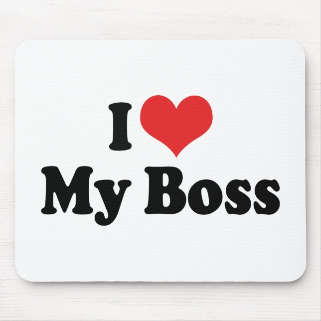 Alfombrilla De Ratón Amo a mi jefe (Frente)
