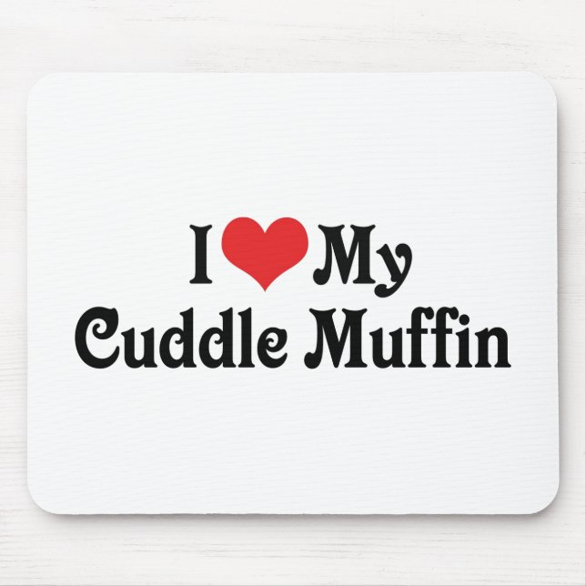 Alfombrilla De Ratón Amo a mi muffin de mimos (Frente)