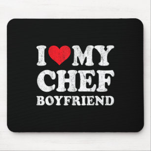 Alfombrilla De Ratón Amo A Mi Novio Chef Funny Girlfriend Valentin