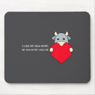 Alfombrilla De Ratón Amo a mi nuevo corazón Me ama Conciencia de la sal