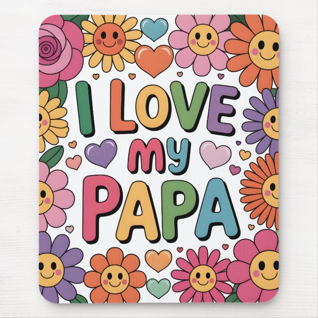 Alfombrilla De Ratón Amo a mi papá (Frente)