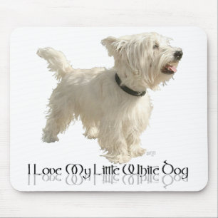 Alfombrilla De Ratón Amo a mi pequeño perro blanco - Westie