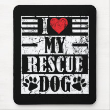 Amo a mi perro de rescate divertido regalo vintage