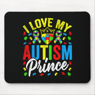 Alfombrilla De Ratón Amo A Mi Príncipe De Autismo - Apoyo Al Autismo Au