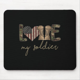 Alfombrilla De Ratón Amo a mi soldado militar ejército esposa Usa Camou
