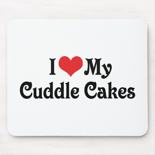 Alfombrilla De Ratón Amo a mis Cuddle Cakes (Frente)