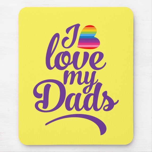 Alfombrilla De Ratón Amo a mis hijas - Orgullo del Día del Padre LGBTQ (Frente)
