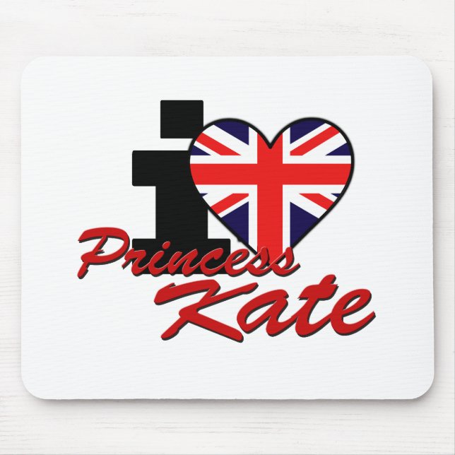 Alfombrilla De Ratón Amo a princesa Kate (Frente)