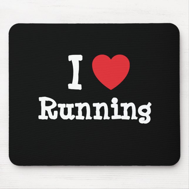 Alfombrilla De Ratón Amo a Running personalizado personalizado (Frente)