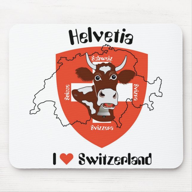 Alfombrilla De Ratón Amo a Suiza Mauspad (Frente)