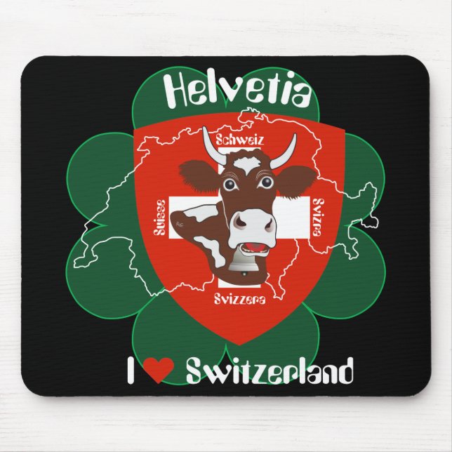 Alfombrilla De Ratón Amo a Suiza Mauspad (Frente)